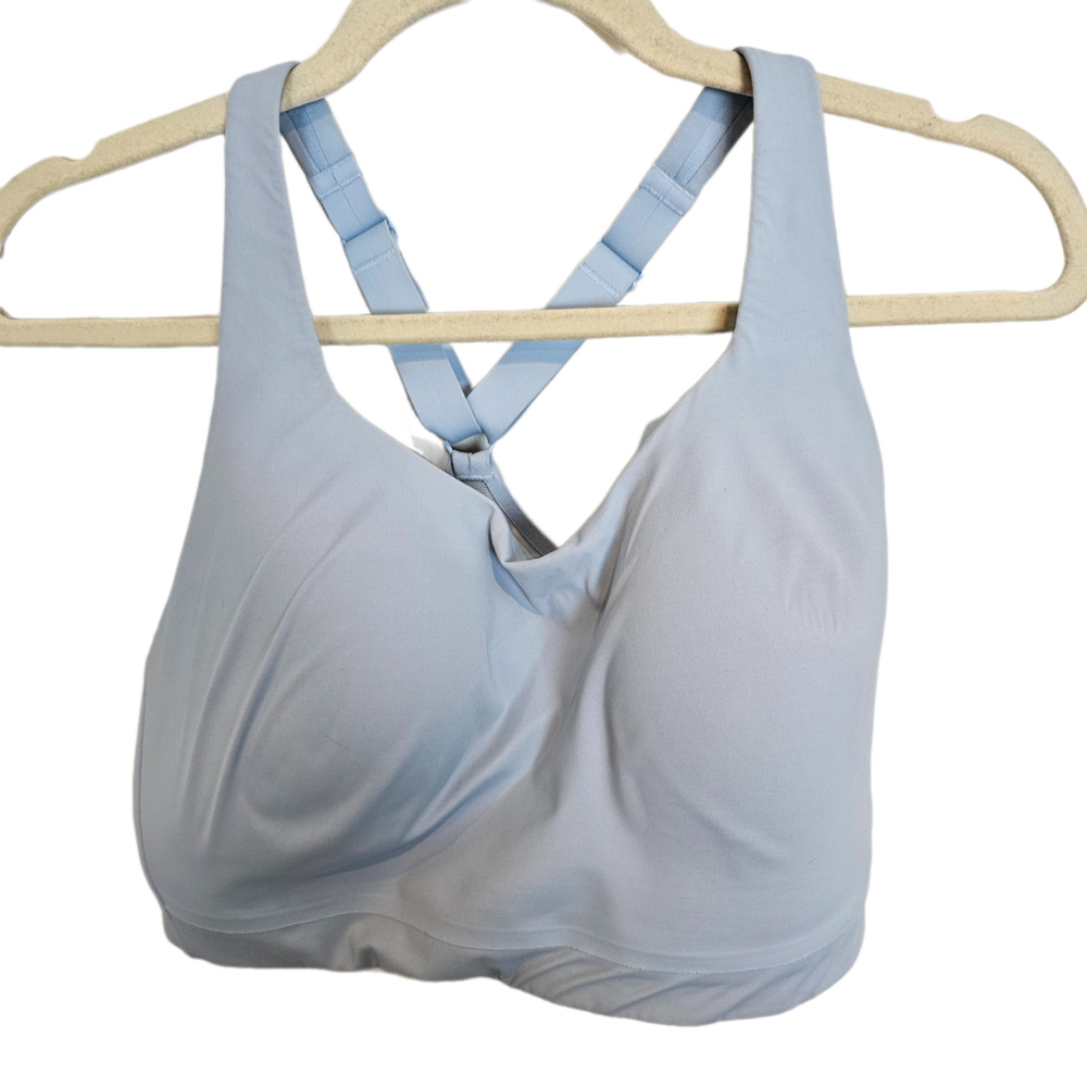 Athleta Light Blue Adjustable-Strap Sports Bra